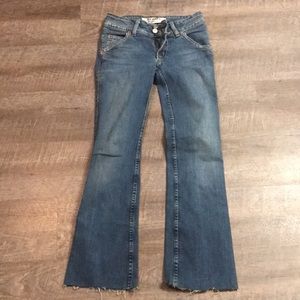 Hudson Bootcut Low rise Jeans blue size 26 cut hem